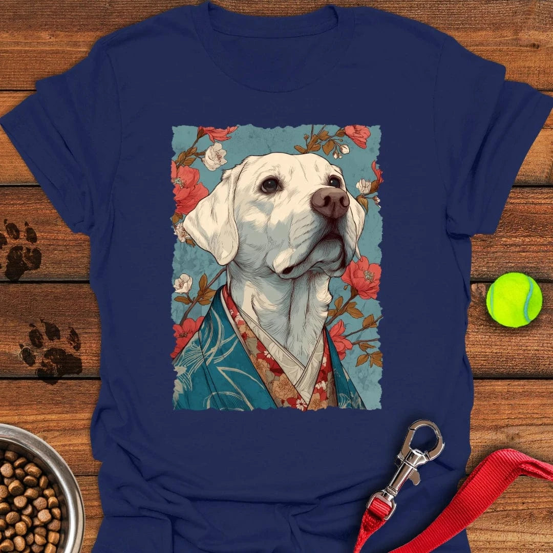 White Labrador Japanese Art T-Shirt Chill Dog Apparel Gifts For People Who Love Their Dog