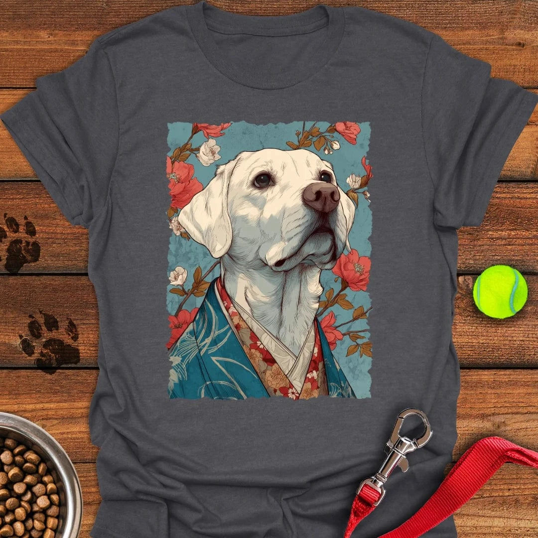 White Labrador Japanese Art T-Shirt Chill Dog Apparel Gifts For People Who Love Their Dog