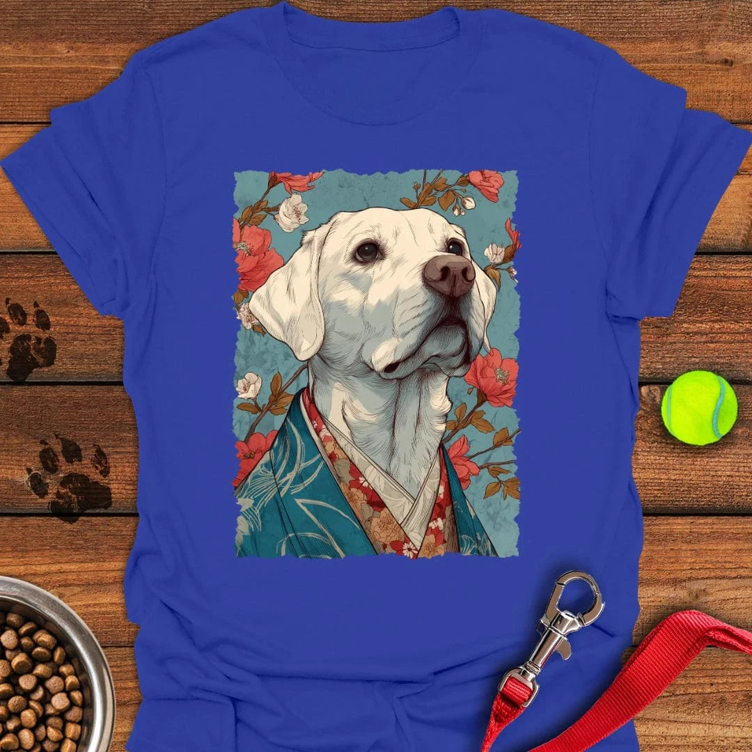 White Labrador Japanese Art T-Shirt Chill Dog Apparel Gifts For People Who Love Their Dog
