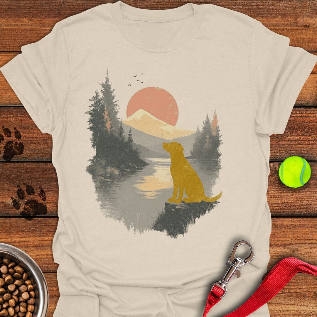 Yellow Lab Lake T-Shirt Silly Dog Clothing Great Mother's Day Gifts