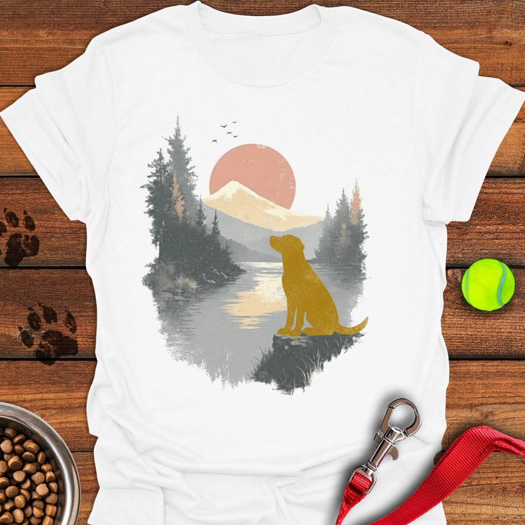 Yellow Lab Lake T-Shirt Silly Dog Clothing Great Mother's Day Gifts