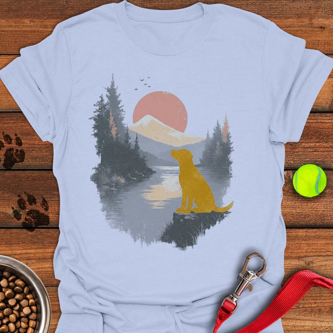 Yellow Lab Lake T-Shirt Silly Dog Clothing Great Mother's Day Gifts