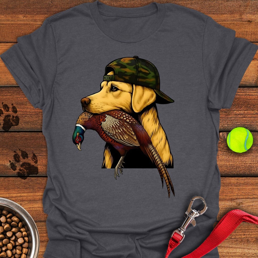 Yellow Lab Pheasant Hunter T-Shirt Lazy Dog Clothes Gifts For Someone Who Loves Their Dog