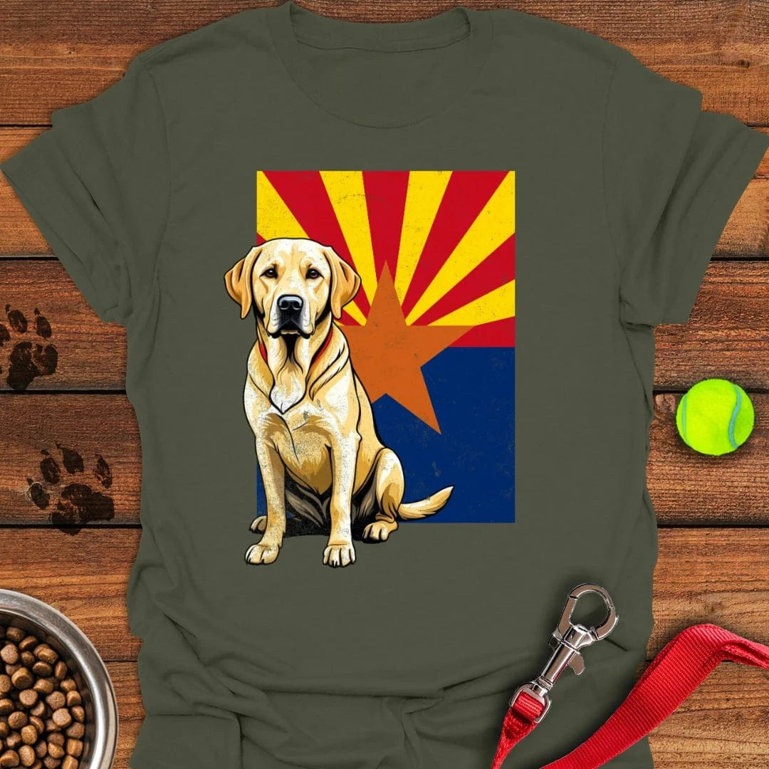 Yellow Labrador Arizona Flag T-Shirt Big Dog Clothing Best Dog Lovers Gifts For Him Her