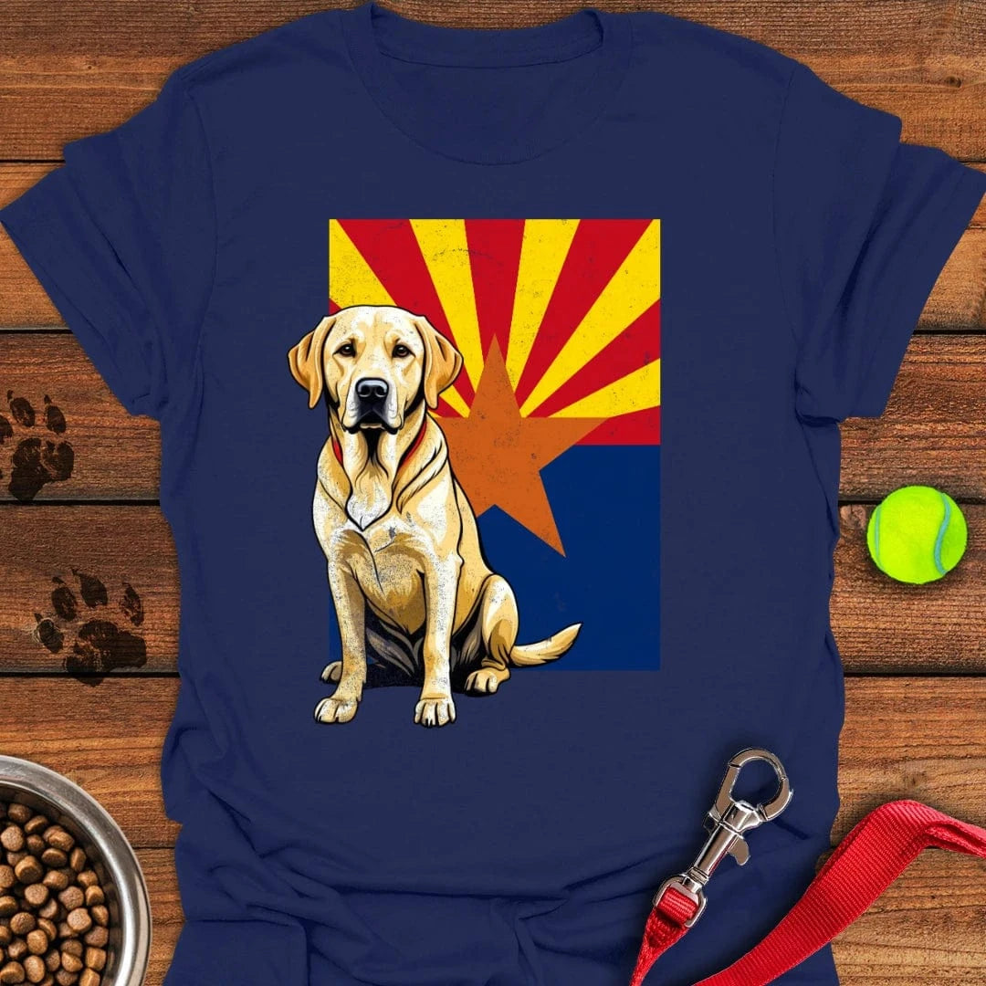 Yellow Labrador Arizona Flag T-Shirt Big Dog Clothing Best Dog Lovers Gifts For Him Her