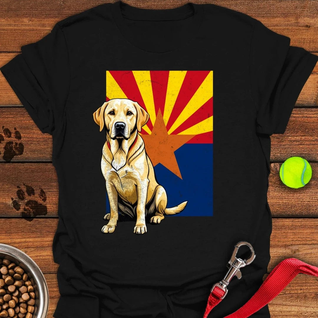 Yellow Labrador Arizona Flag T-Shirt Big Dog Clothing Best Dog Lovers Gifts For Him Her