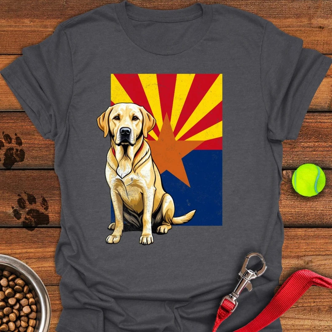 Yellow Labrador Arizona Flag T-Shirt Big Dog Clothing Best Dog Lovers Gifts For Him Her