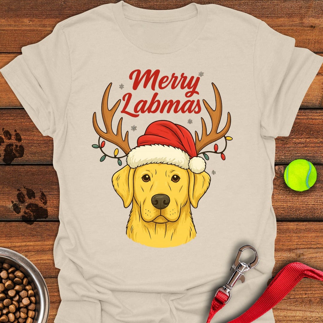Yellow Labrador Christmas T-Shirt Big Dog Apparel Good Presents For Dog Lovers