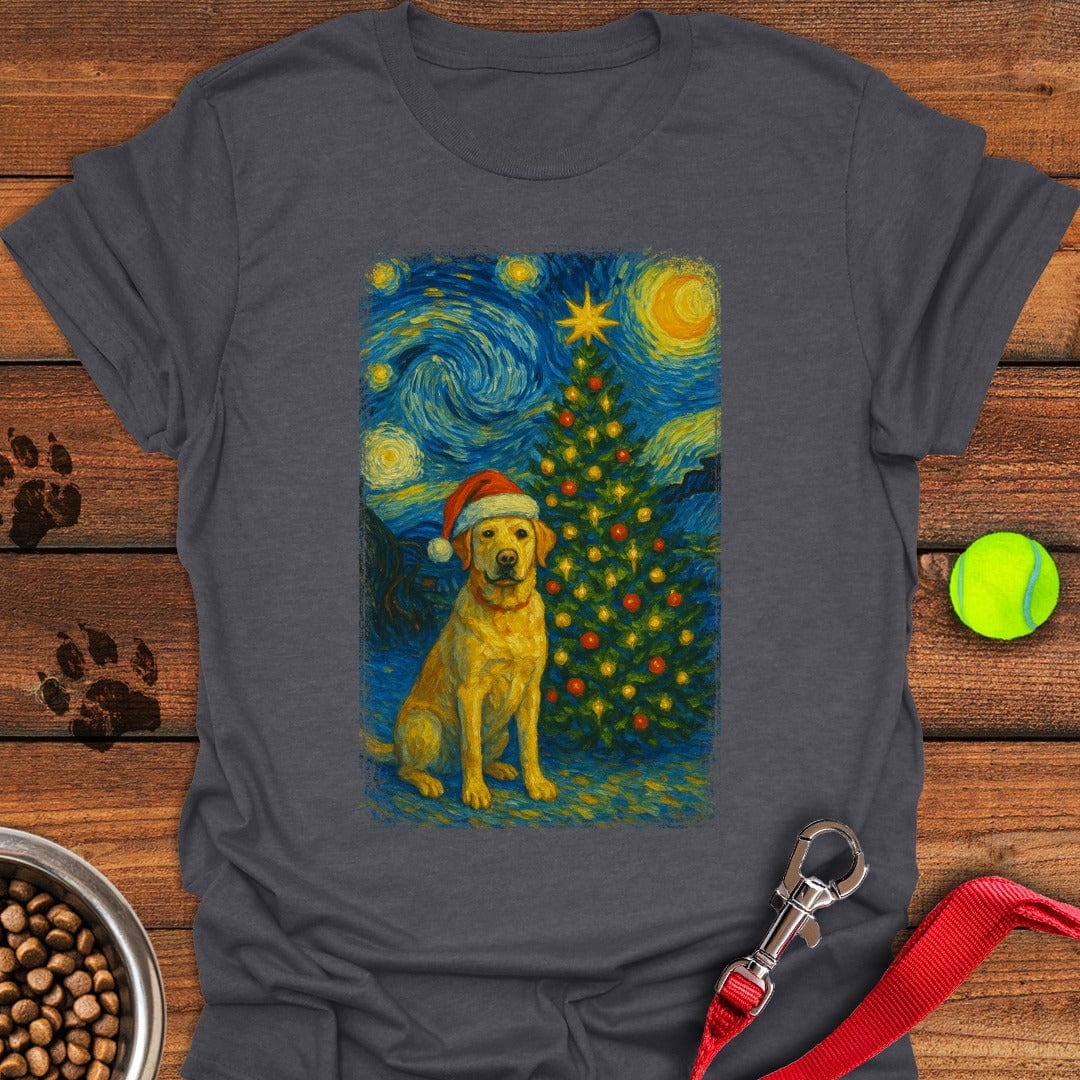 Yellow Labrador Christmas Van Gogh T-Shirt Sweet Dog Apparel Mothers Day Gift For My Daughter