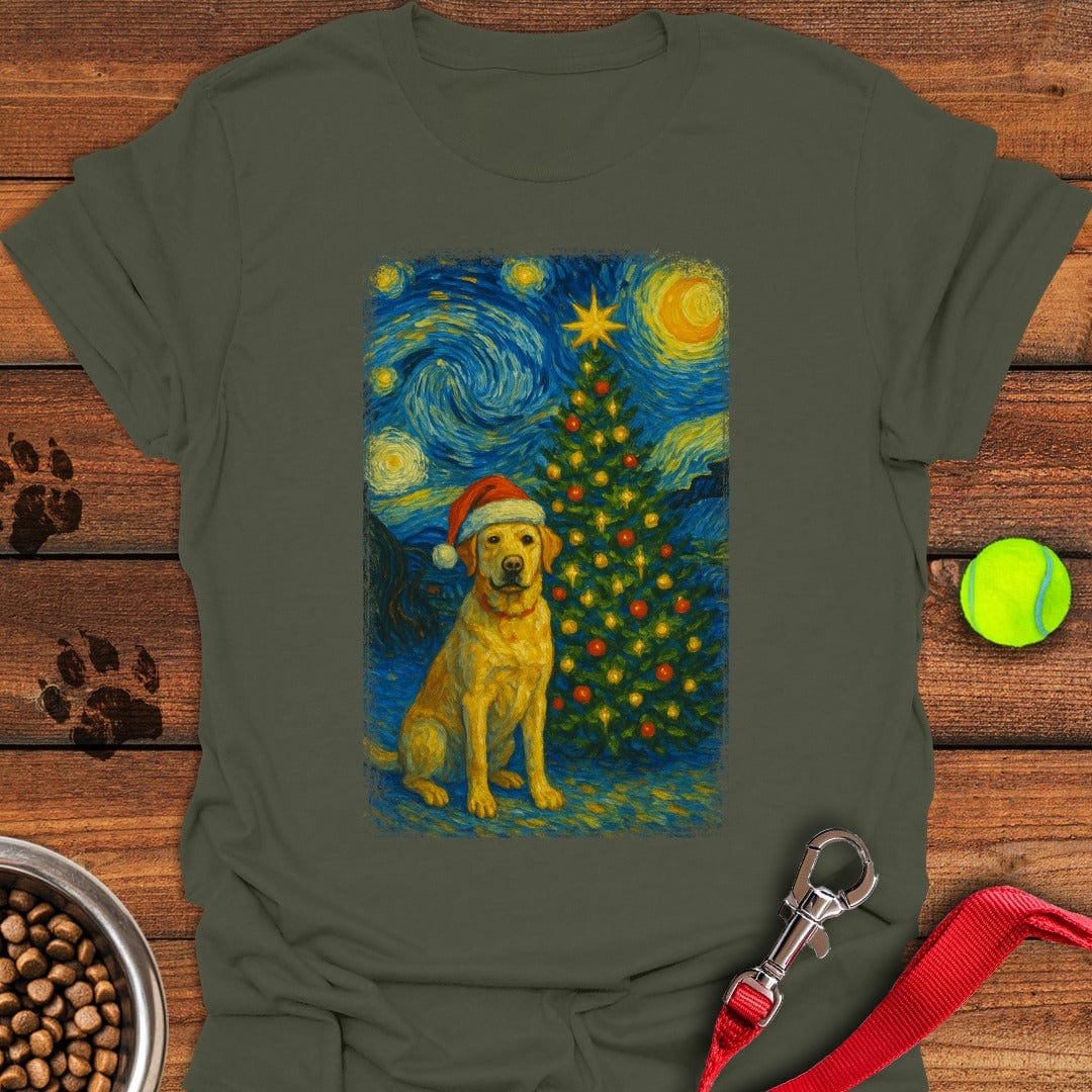 Yellow Labrador Christmas Van Gogh T-Shirt Sweet Dog Apparel Mothers Day Gift For My Daughter