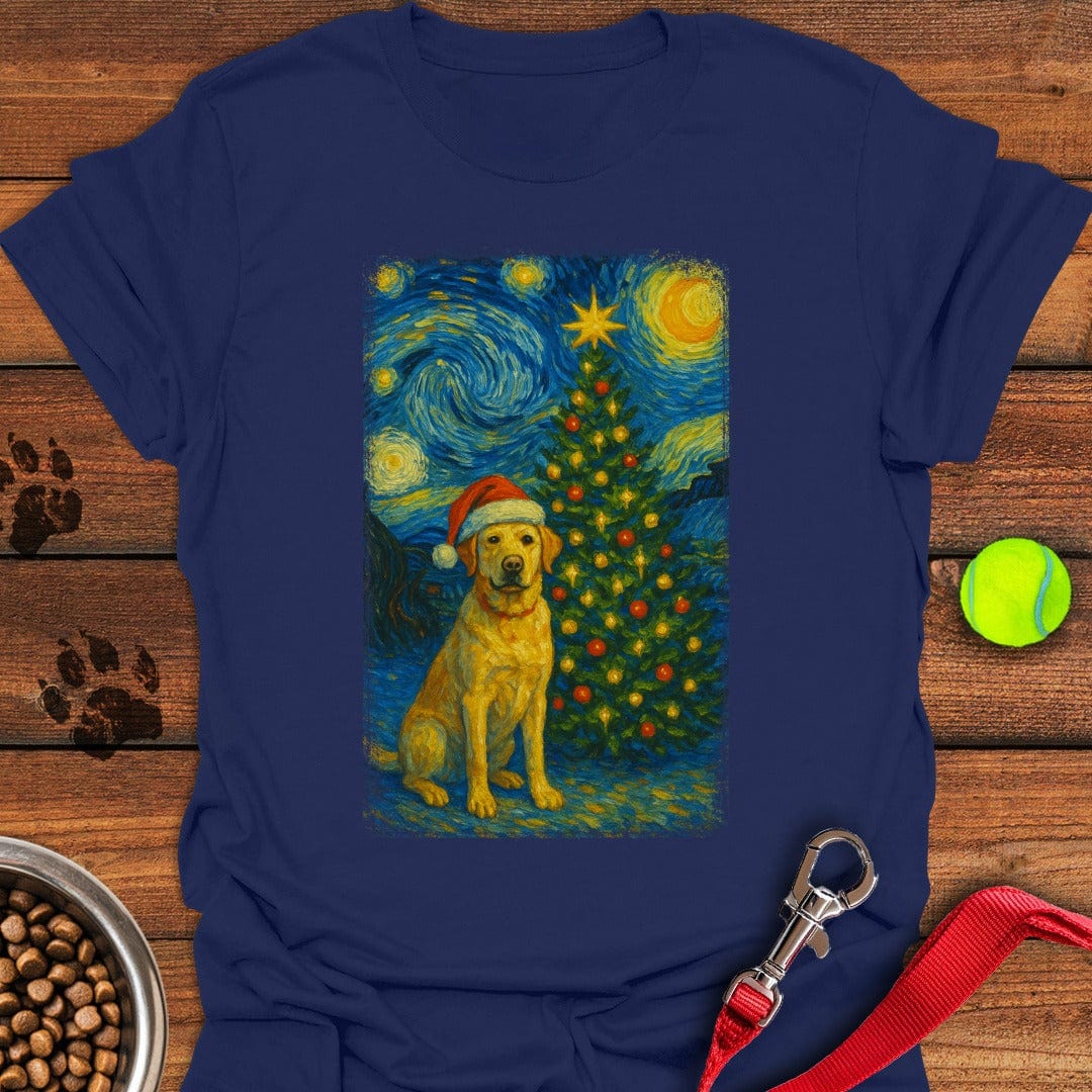 Yellow Labrador Christmas Van Gogh T-Shirt Sweet Dog Apparel Mothers Day Gift For My Daughter