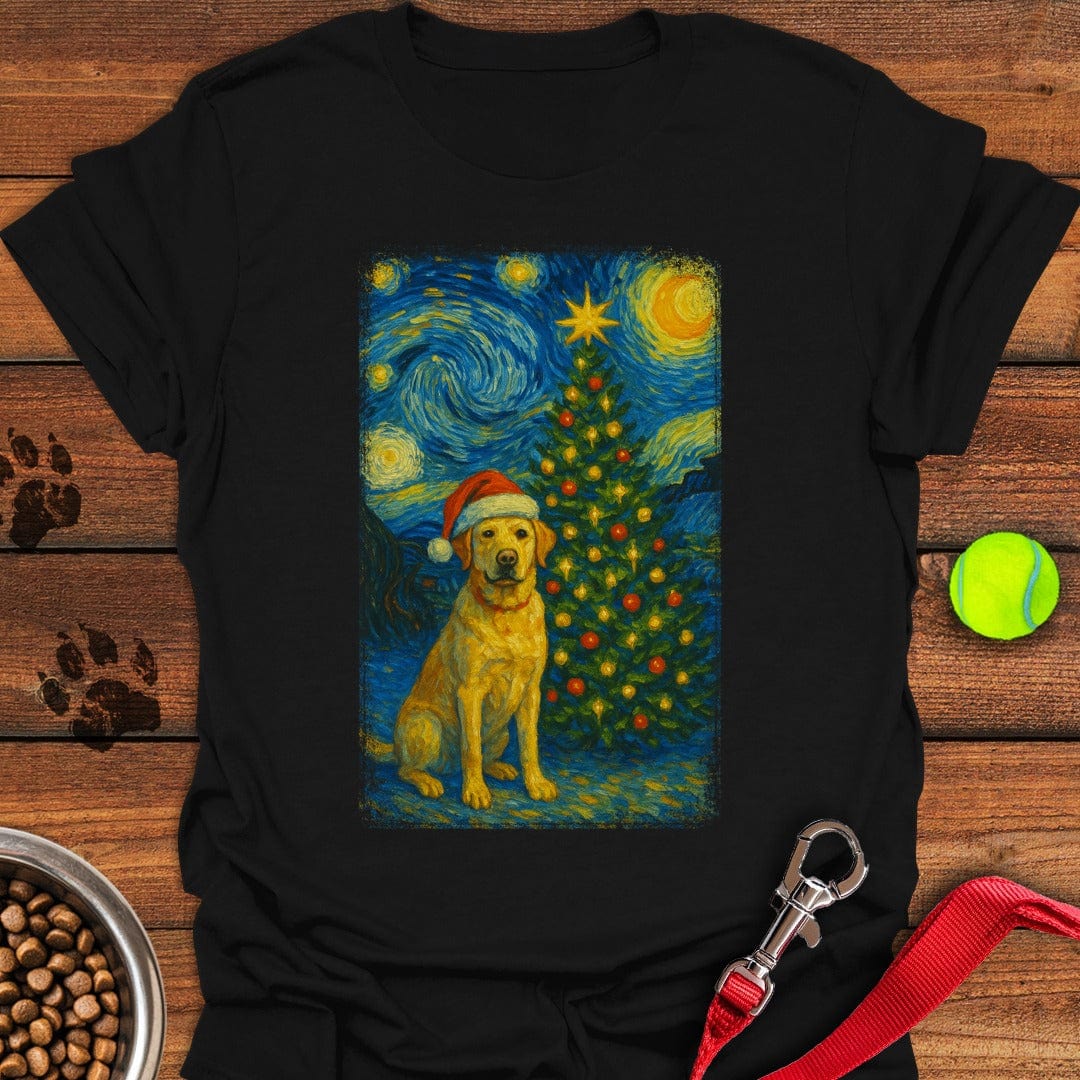 Yellow Labrador Christmas Van Gogh T-Shirt Sweet Dog Apparel Mothers Day Gift For My Daughter