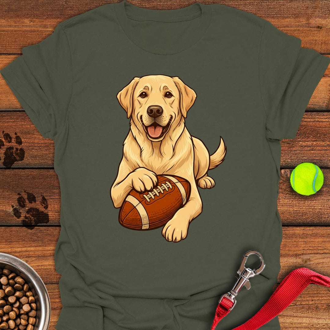 Yellow Labrador Football T-Shirt Smart Dog Clothing Best Gift For Daughter'S First Mother'S Day