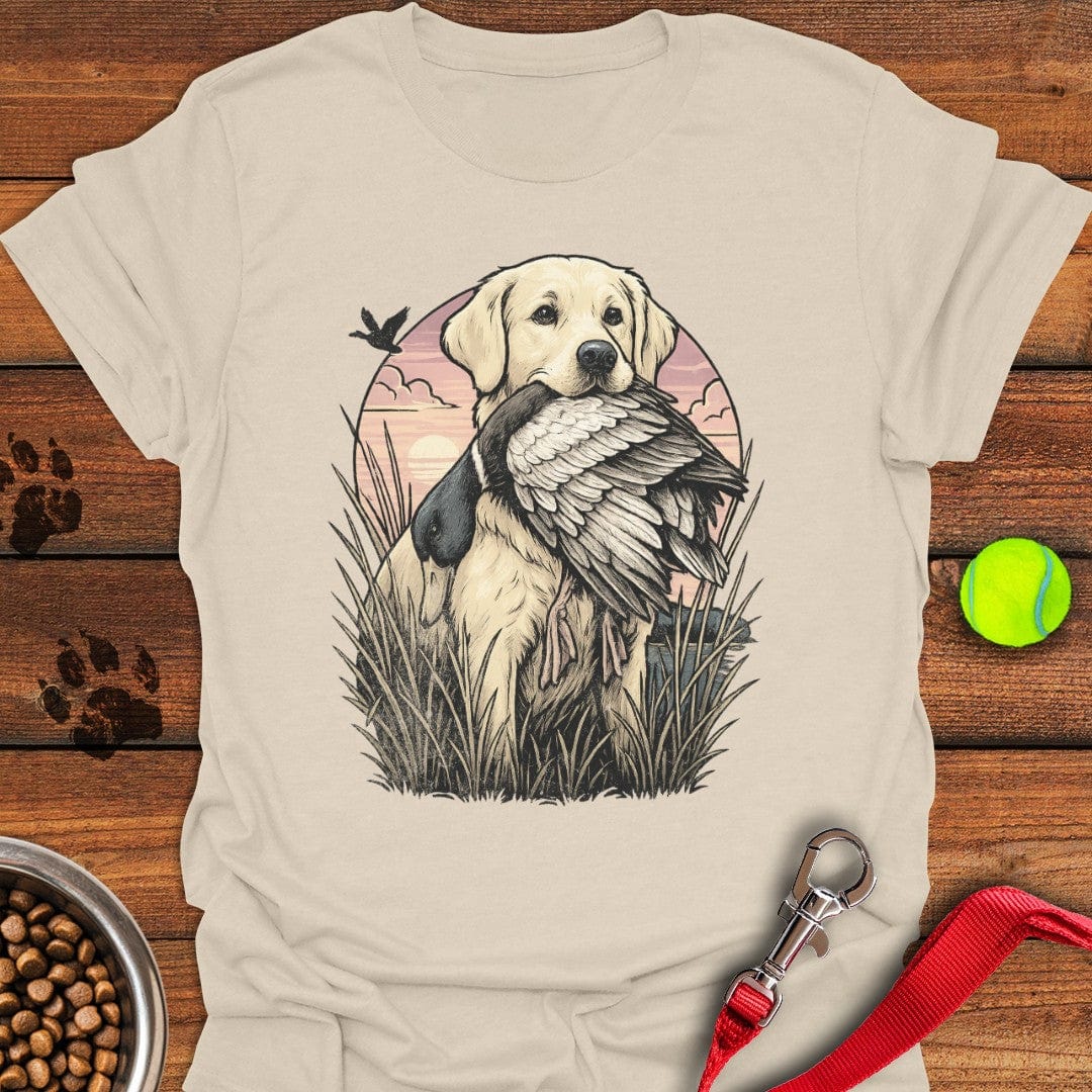 Yellow Labrador Hunting T-Shirt Cute Dog Clothing Funny Dog Owner Presents