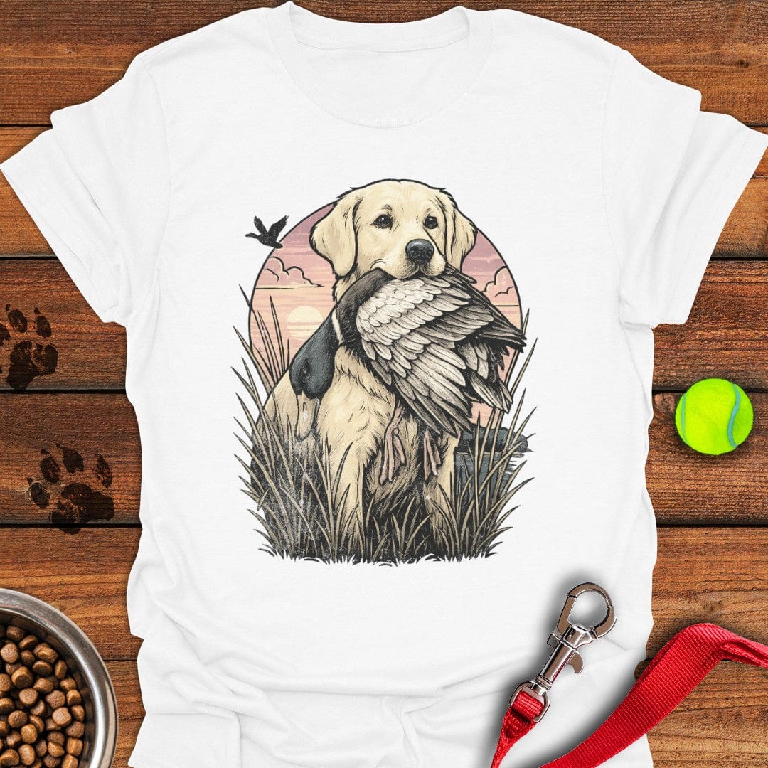 Yellow Labrador Hunting T-Shirt Cute Dog Clothing Funny Dog Owner Presents