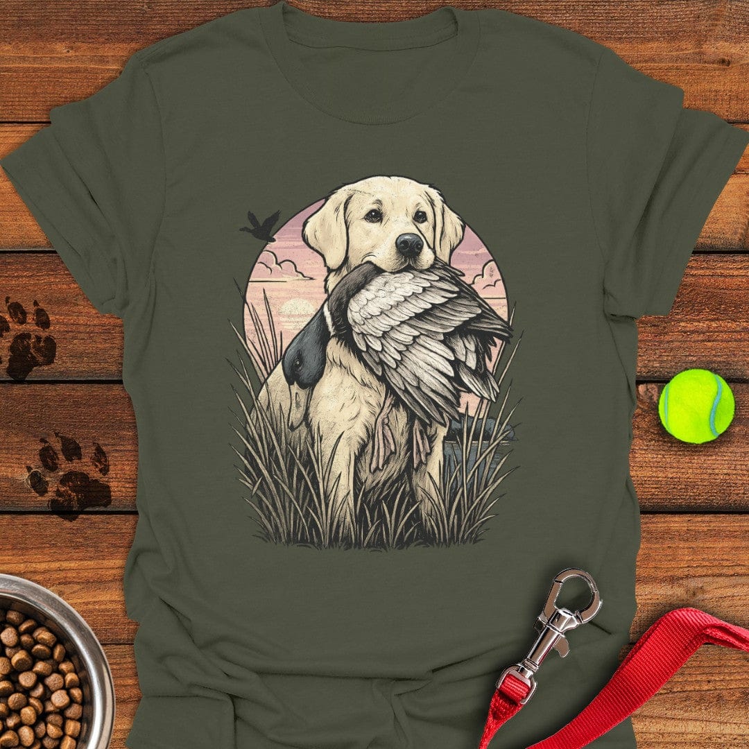Yellow Labrador Hunting T-Shirt Cute Dog Clothing Funny Dog Owner Presents