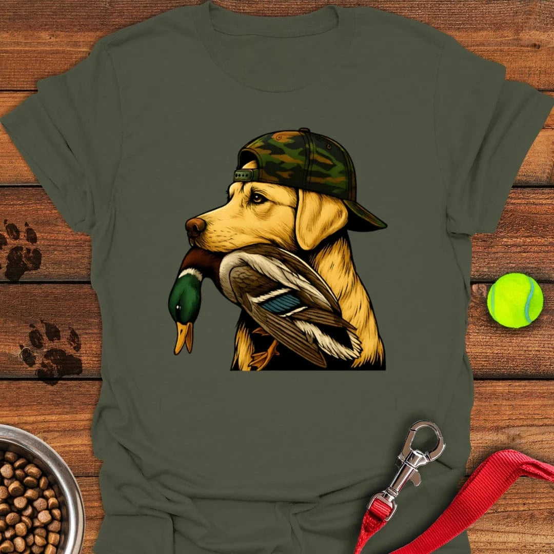 Yellow Labrador Hunting T-Shirt Gentle Dog Clothes Perfect Gift For Dog Lovers