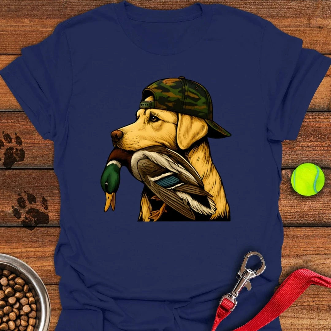 Yellow Labrador Hunting T-Shirt Gentle Dog Clothes Perfect Gift For Dog Lovers