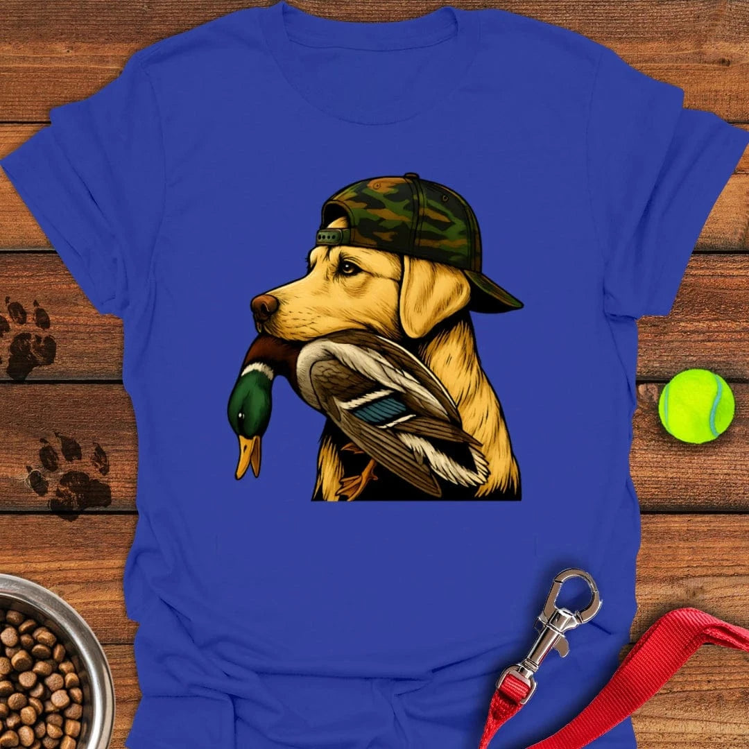 Yellow Labrador Hunting T-Shirt Gentle Dog Clothes Perfect Gift For Dog Lovers