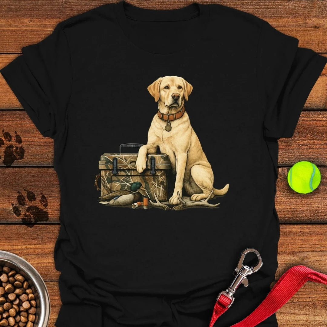 Yellow Labrador Hunting T-Shirt Tiny Dog Clothes Cool Gifts For Dad