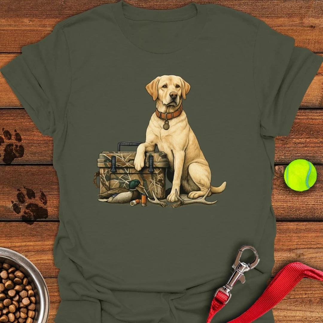 Yellow Labrador Hunting T-Shirt Tiny Dog Clothes Cool Gifts For Dad