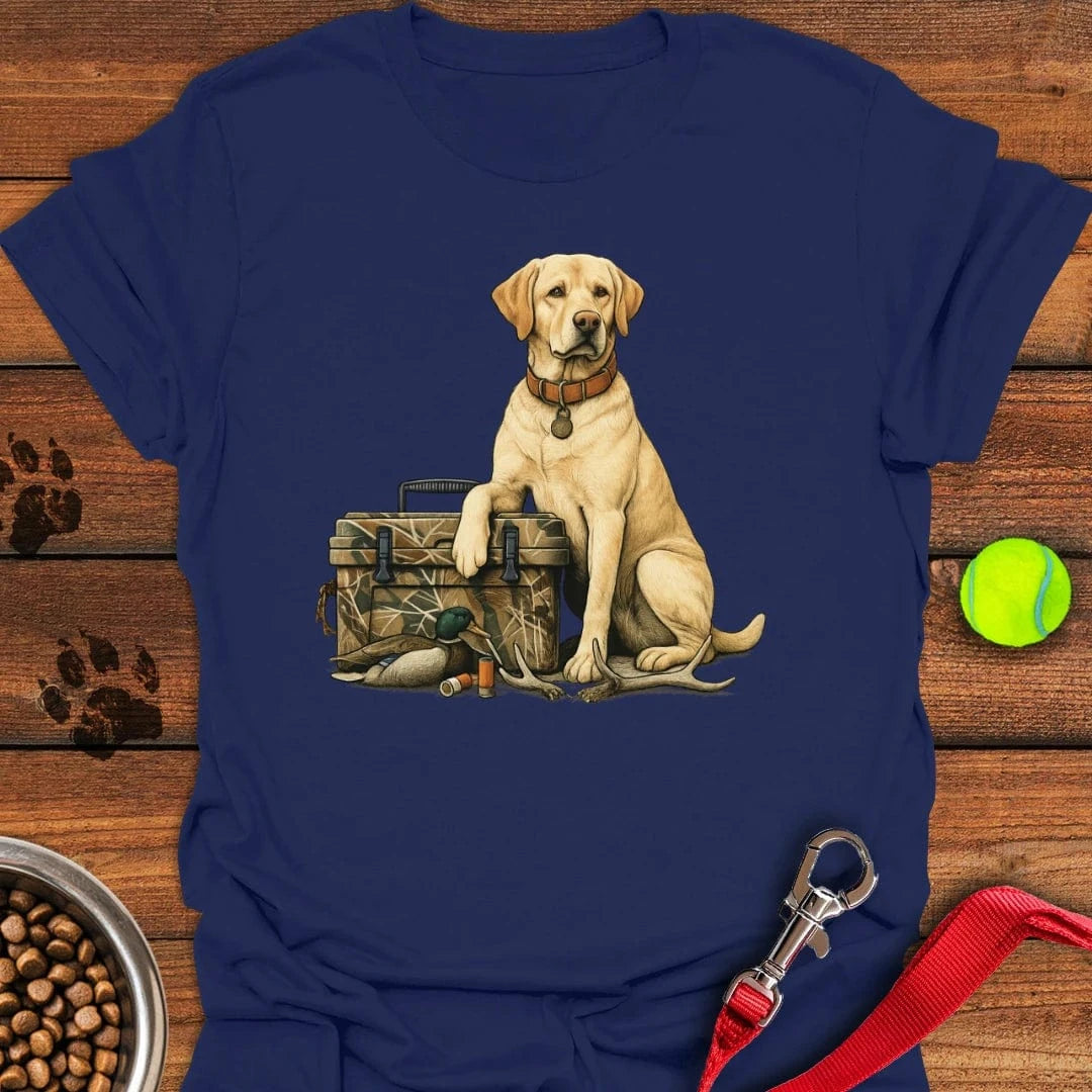 Yellow Labrador Hunting T-Shirt Tiny Dog Clothes Cool Gifts For Dad