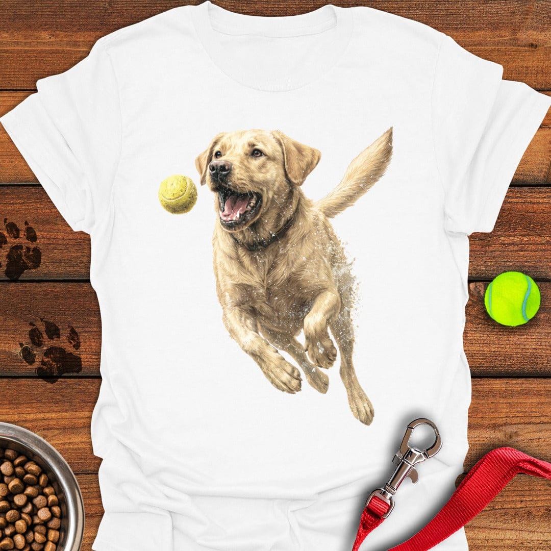 Yellow Labrador Running T-Shirt Wild Dog Clothes Gift For Dog Lover