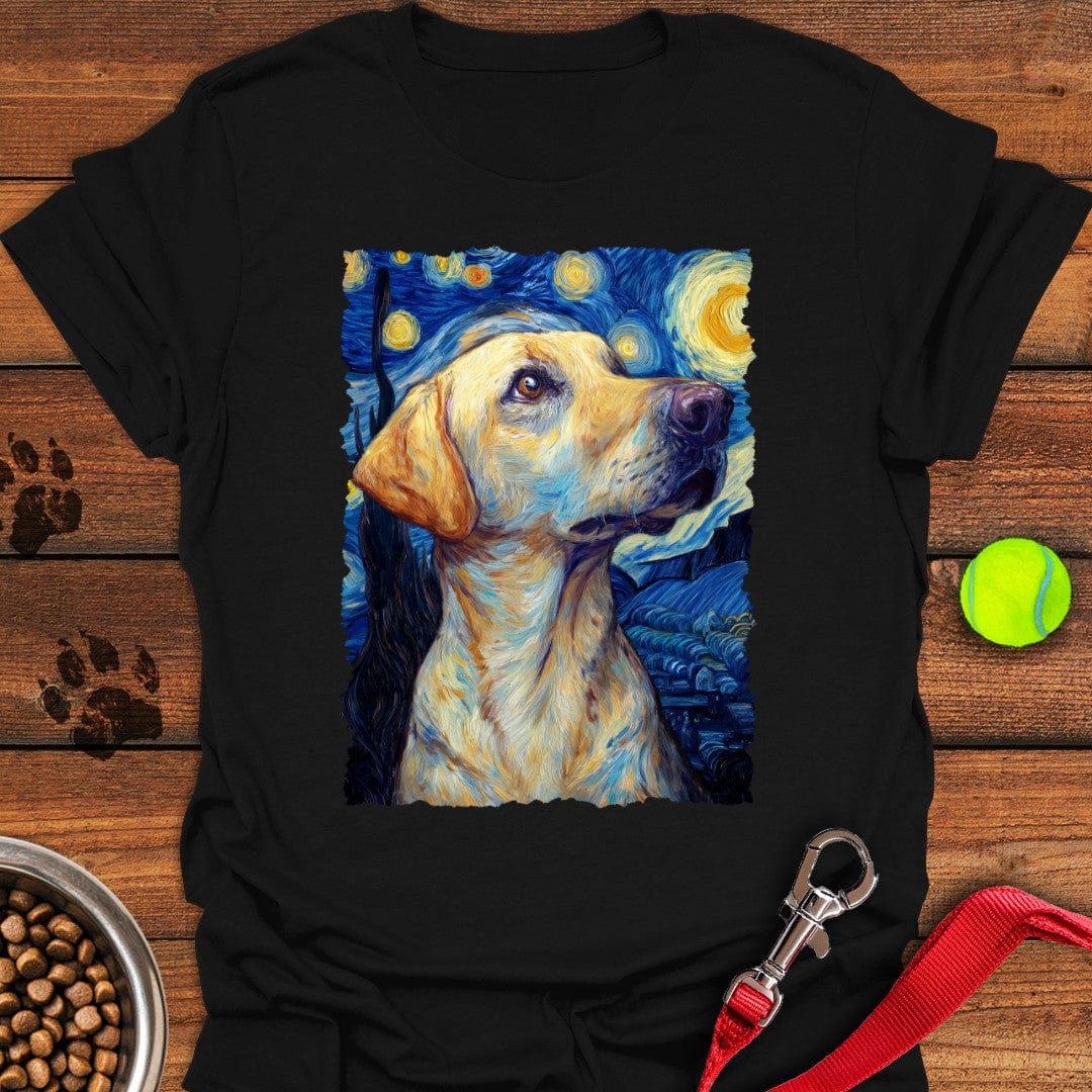Yellow Labrador Starry Night T-Shirt Chill Dog Apparel Gifts For Dog Owners