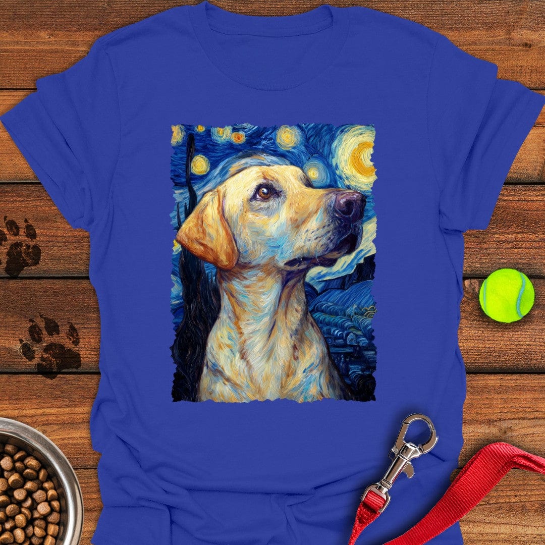 Yellow Labrador Starry Night T-Shirt Chill Dog Apparel Gifts For Dog Owners