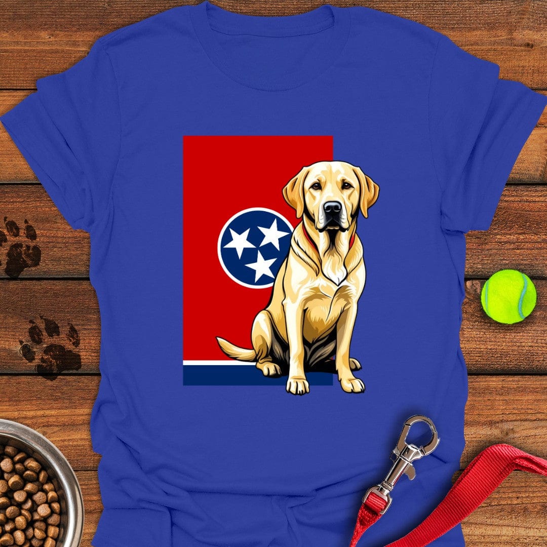 Yellow Labrador Tennessee Flag T-Shirt Sweet Dog Clothes Great Gift For Dog Owners