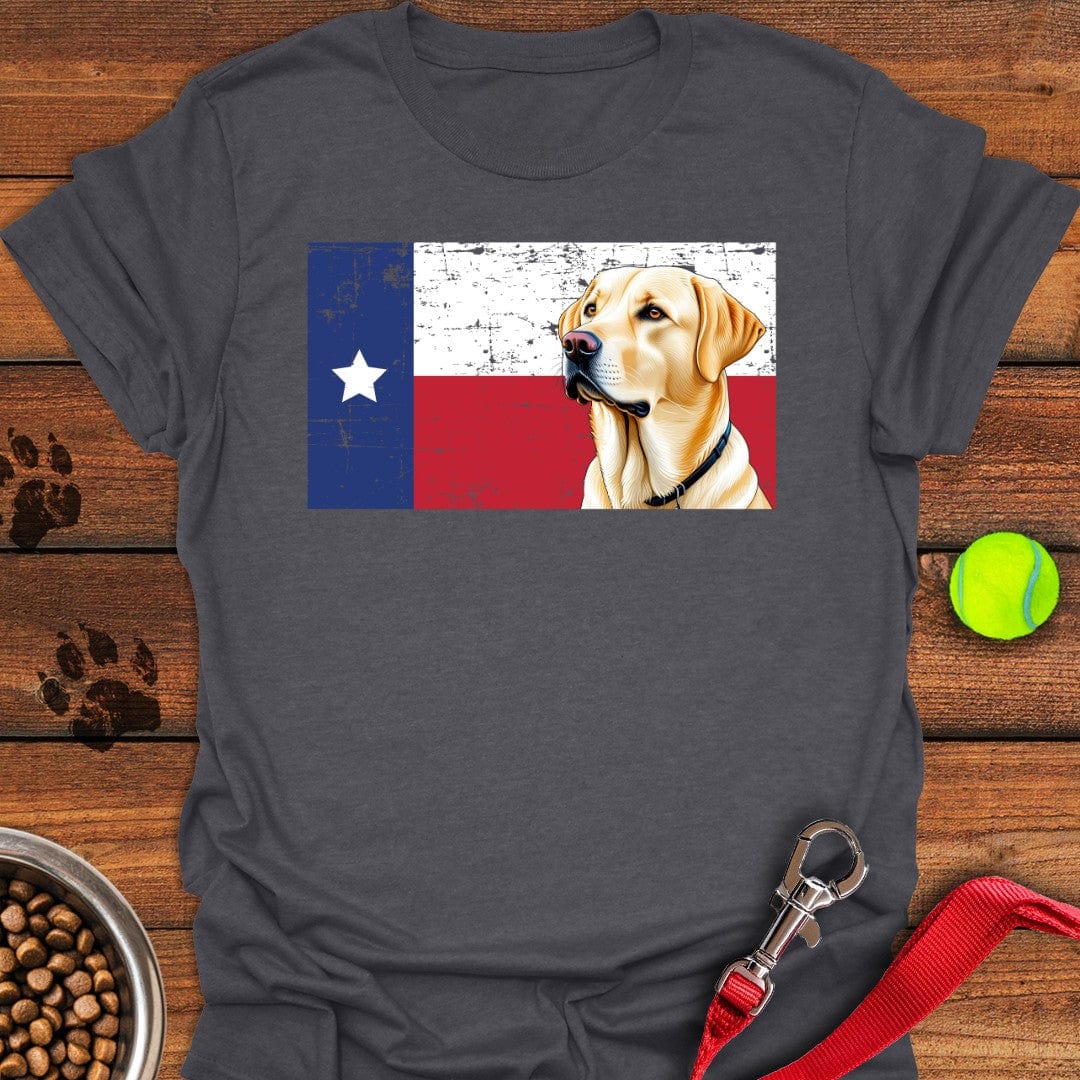Yellow Labrador Texas Flag T-Shirt Chill Dog Clothes Good Gifts For Dog Owners