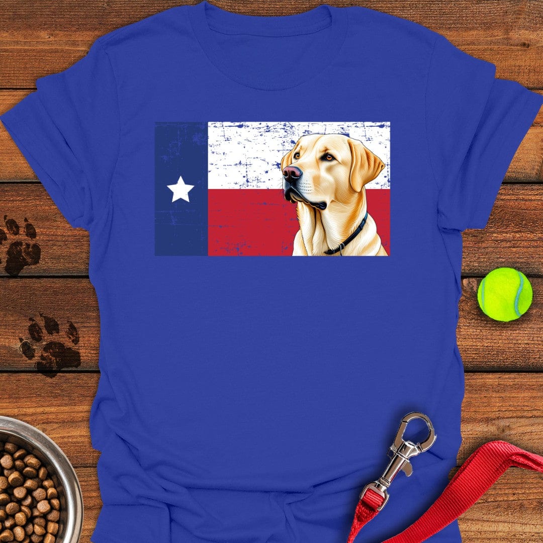 Yellow Labrador Texas Flag T-Shirt Chill Dog Clothes Good Gifts For Dog Owners