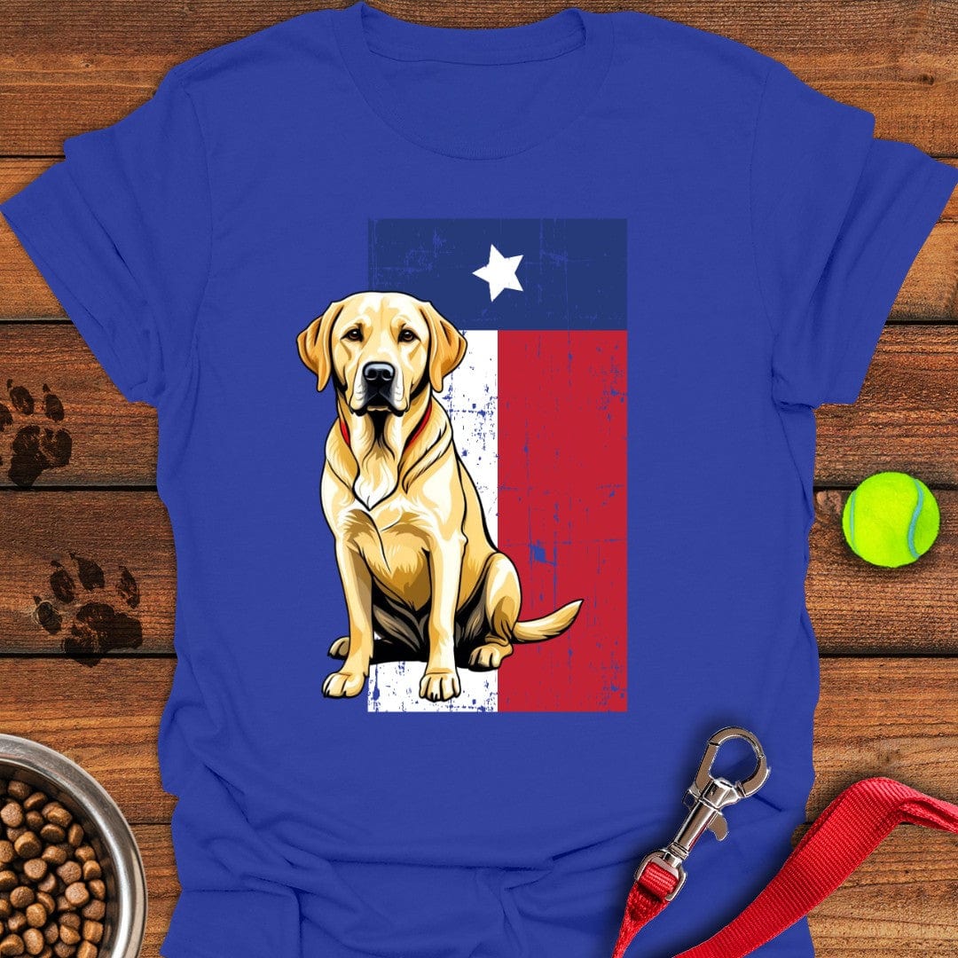 Yellow Labrador Texas Flag T-Shirt Cool Dog Apparel Gift For Dog Lover