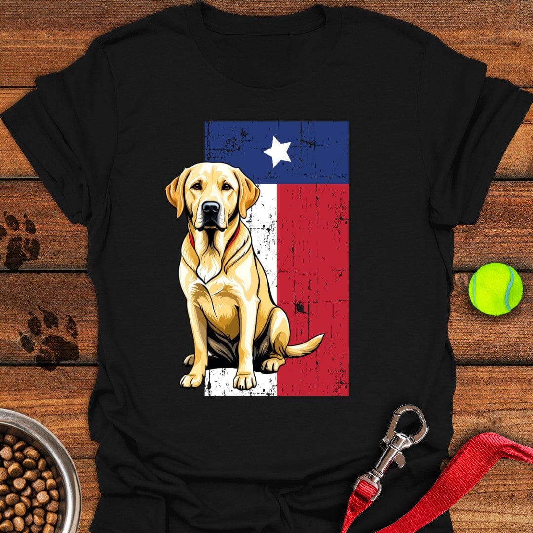 Yellow Labrador Texas Flag T-Shirt Cool Dog Apparel Gift For Dog Lover