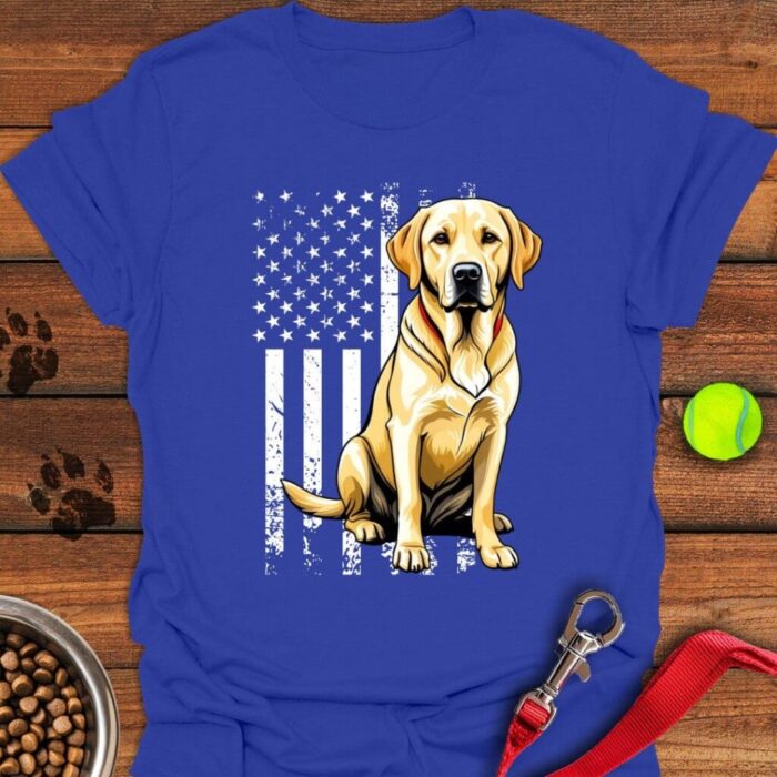 Yellow Labrador USA T-Shirt Patriotic Shirt Gifts For Yellow Lab Lovers