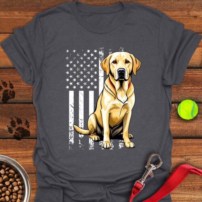 Yellow Labrador USA T-Shirt Patriotic Shirt Gifts For Yellow Lab Lovers