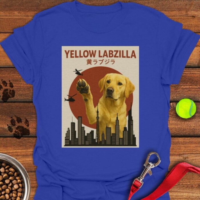 Yellow Labzilla T-Shirt Funny Animal Shirt Gifts For Yellow Labrador Lovers