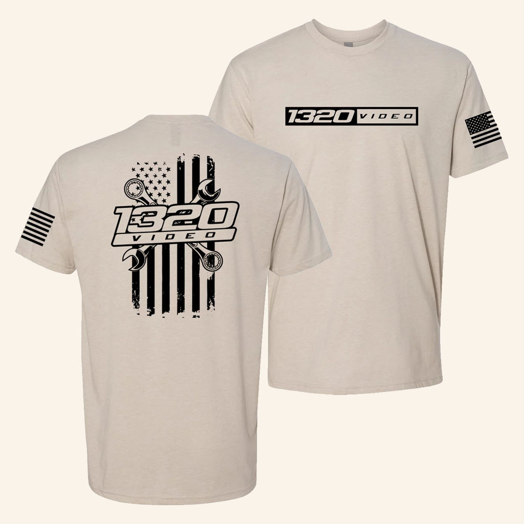 1320Video Merch 2026 Desert T-Shirt American Flag Shirt Gifts For Car Enthusiast - Petshi