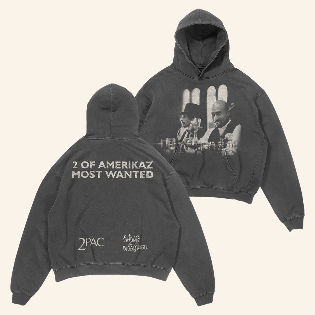 2Pac Merch 2026 Gangsta Party Hoodie 2 Of Amerikaz Most Wanted Hoodie Gifts For Rap Lovers - Petshi