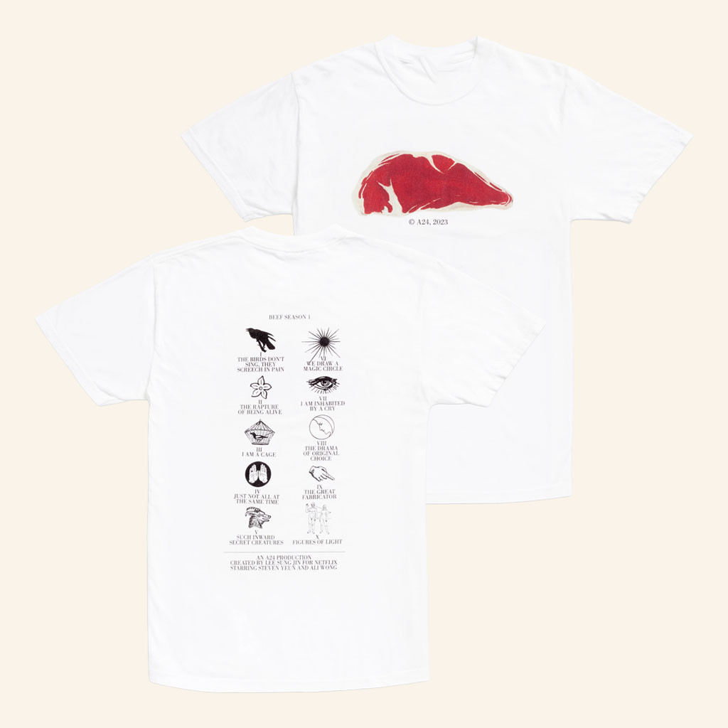 A24 Merch 2026 Beef Season 1 T-Shirt White Gifts Ideas For Movie Fans - Petshi
