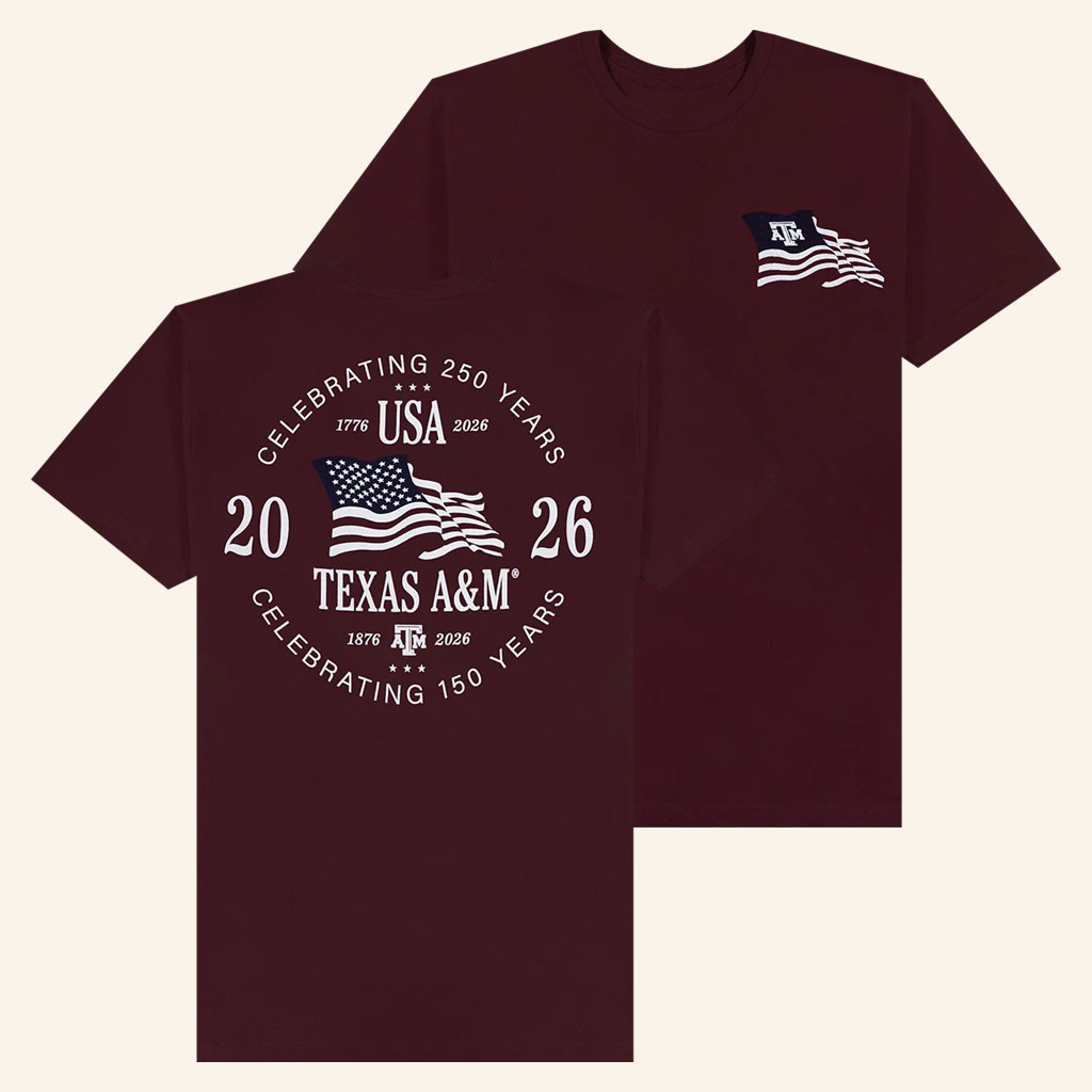 Aggieland Outfitters Merch Texas A&M Next Level Celebrating 150 And 250 Years T-Shirt 2026 - Petshi