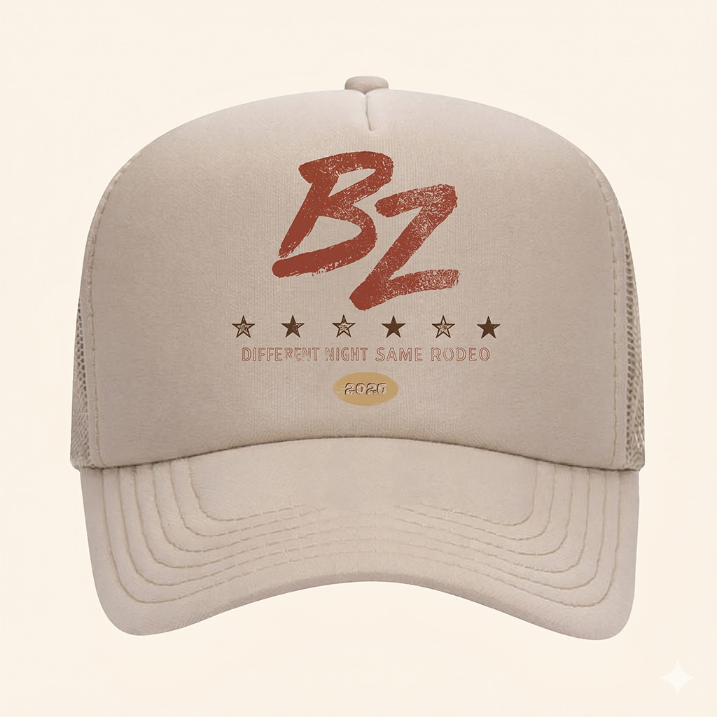 Bailey Zimmerman Merch BZ Different Night Same Rodeo 2026 Trucker Hat Music Lover Gifts Ideas - Petshi