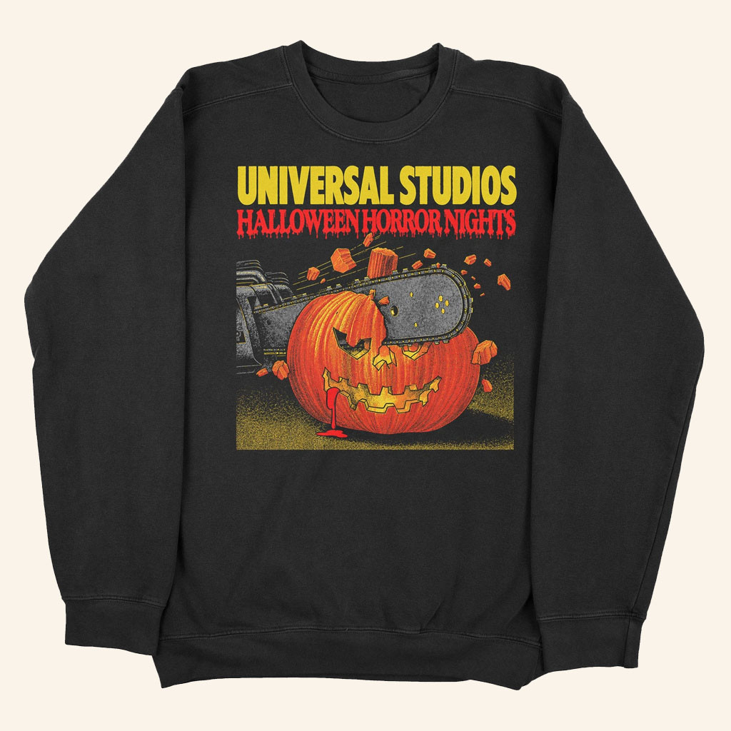 Beyond Human Merch 2026 Pumpkin Night Crewneck Universal Studios Halloween Horror Nights Sweatshirt - Petshi