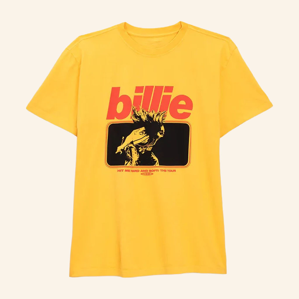 Billie Eilish Merch 2026 Live In 3D Hair Whip T-Shirt Hit Me Hard And Soft Merch Fan Gifts - Petshi