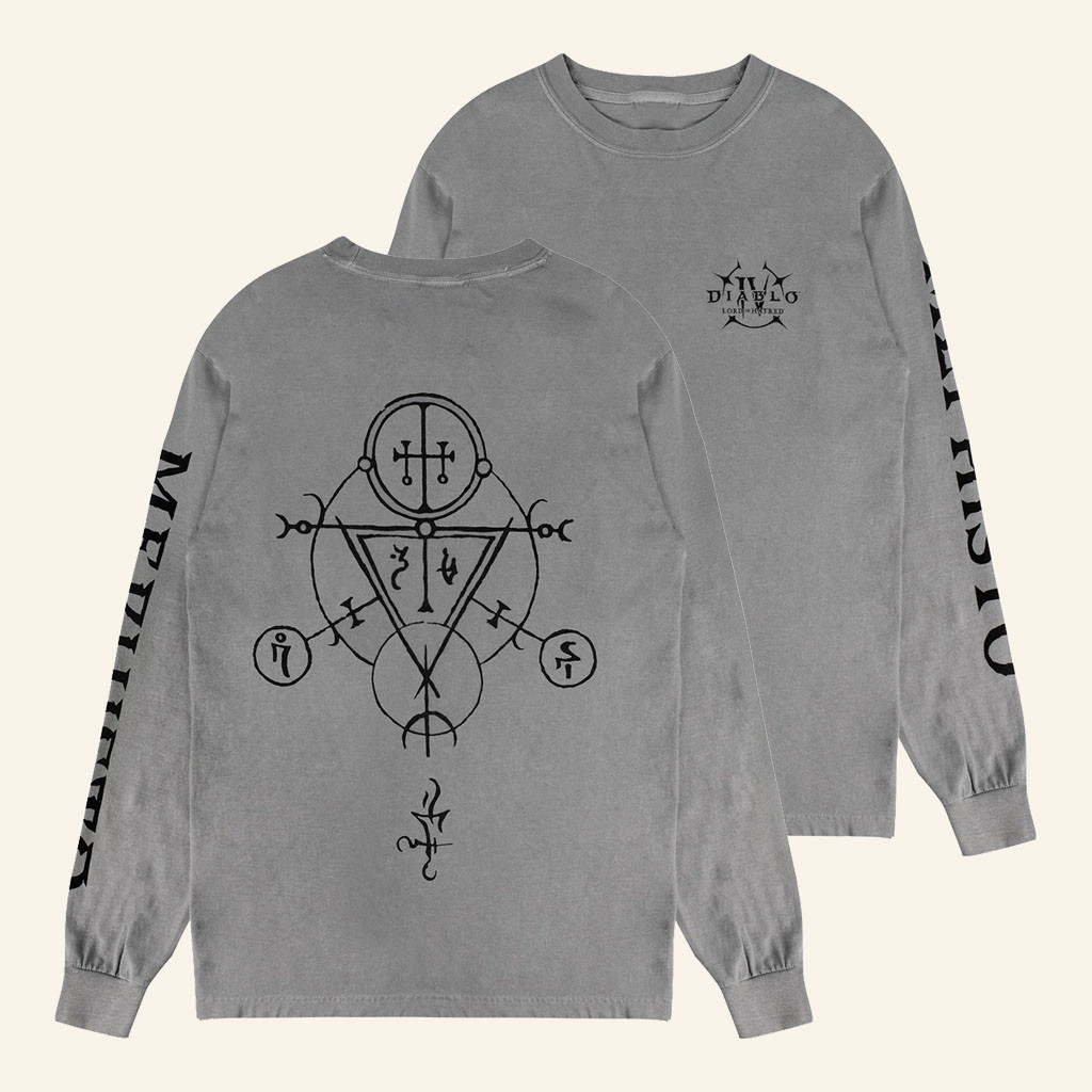 Blizzard Gear Merch Diablo Iv Lord Of Hatred Mephisto Sigil Long Sleeve Shirt BFF Gifts - Petshi
