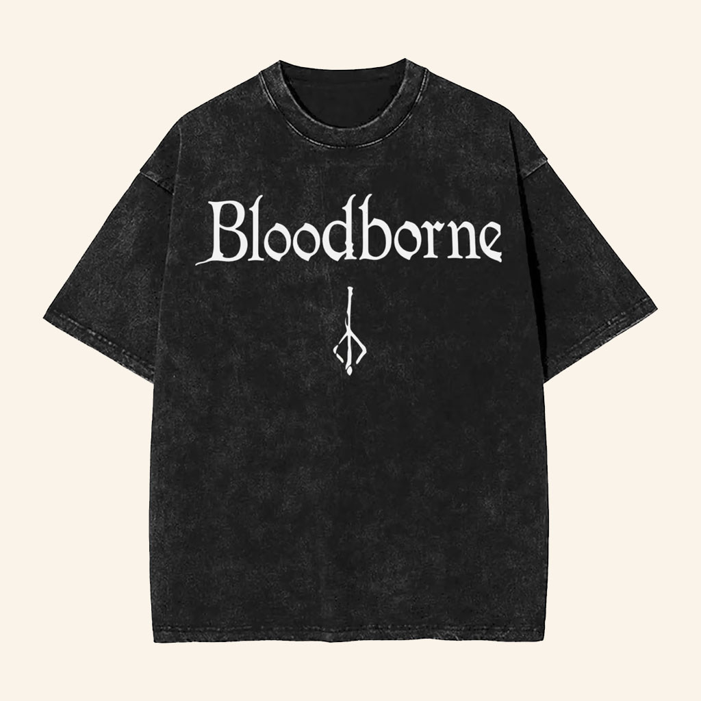 Bloodborne Merch 2026 Bloodborne Wash T-Shirt Gifts For Video Game Lovers - Petshi