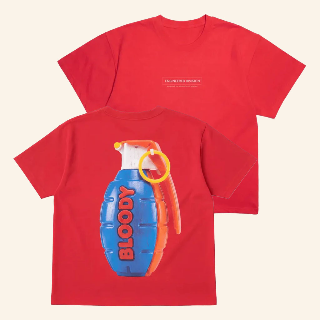 Bloody Sunday Merch 2026 Frag T-Shirt Red Engineered Division Shirt Bloody Sunday Clothing - Petshi