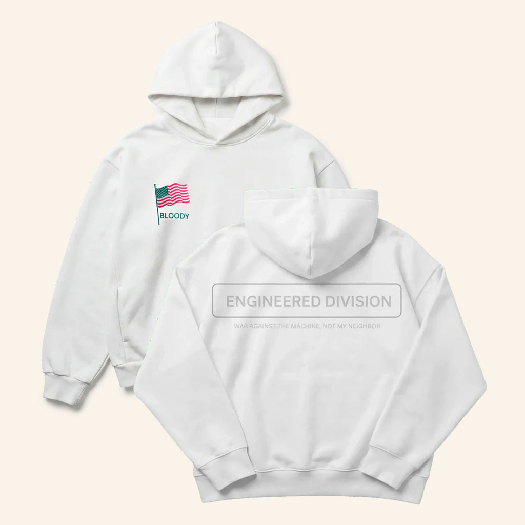 Bloody Sunday Merch 2026 I Voted Hoodie Engineered Division Hoodie White Gifts For Dad - Petshi