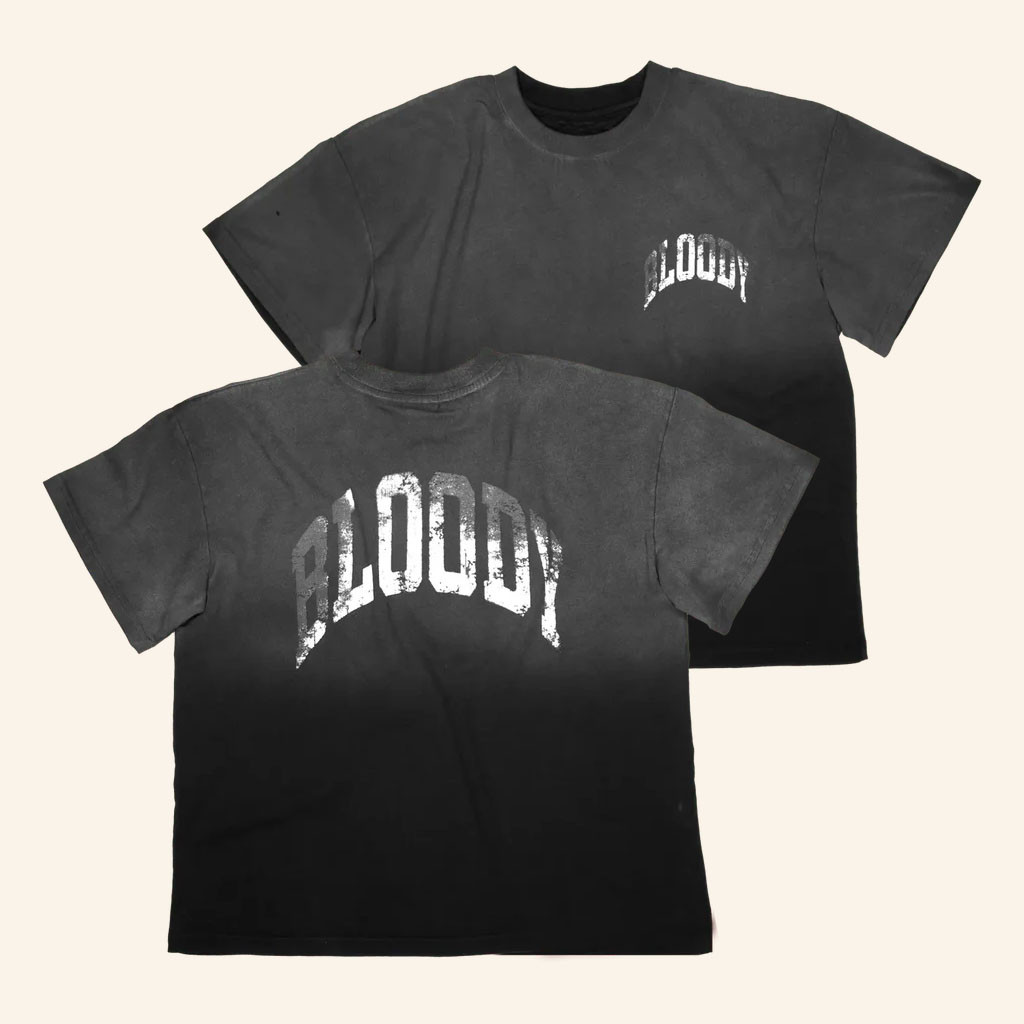 Bloody Sunday Merch 2026 Vintage Wash Crop Top Bloody Arch Logo Shirt Gifts For Friends - Petshi
