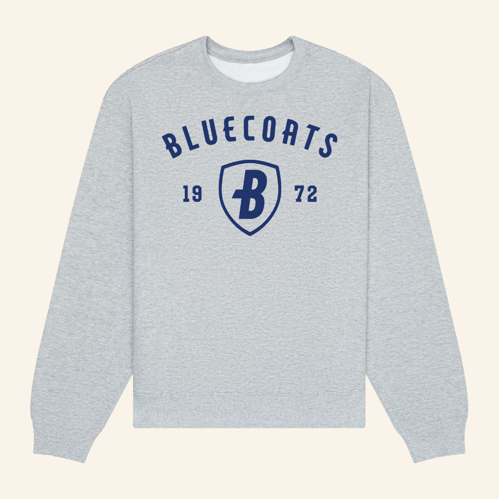 Bluecoats Merch 2026 Athletic Grey Crewneck Bluecoats 1972 Sweatshirt Gifts For Fans - Petshi